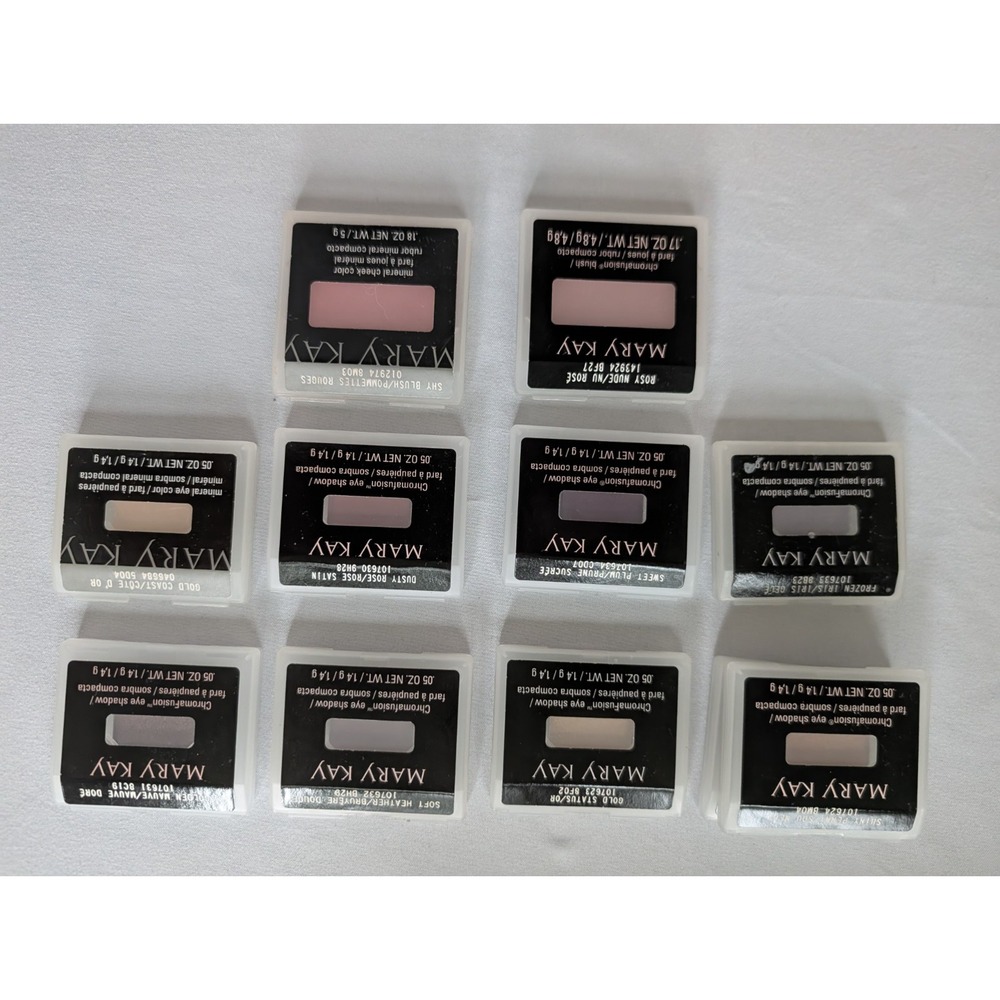 Mary Kay Makeup Lot of 11 Chromafusion Mineral Eyeshadow & Blush Assorted NWOB